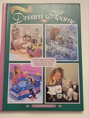 Dream Home Fashion Doll Craft Book - Green & Pink Cover Plastic Canvas